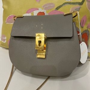 LAST CHANCE! Chloe Small Drew Bag in gray